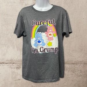 Care Bears Careful I’m Grumpy Ripple Junction Love a lot Gray T-shirt size S